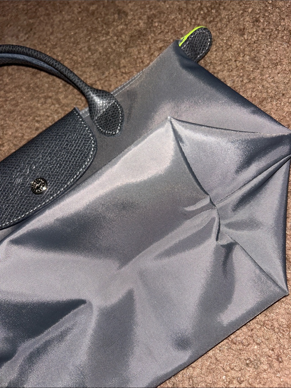 Longchamp Le Pliage Gray Small Tote Bag in Excellent Condition - Picture 9 of 11